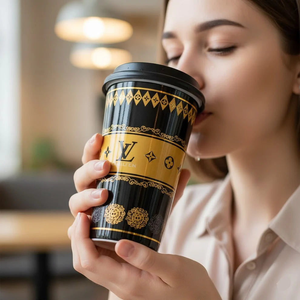 Printed Coffee Mug with Silicon Lid